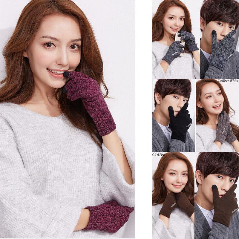 

Five Fingers Gloves Adult Winter Cashmere Touch Screen Women Man Fashion Mittens