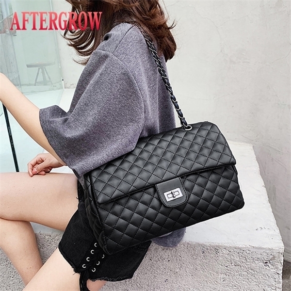 

Classic Diamond Pattern Women Plaid Messenger Bag Big Square Female Shoulder Bags Rhombus Lattice Large Size Luxury Lady Handbag Q1104, Beige
