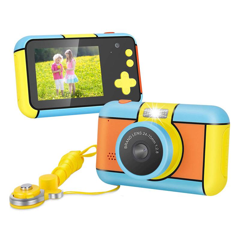 

HD 1080P Kids Camera Kid Digital Camera Gifts for Age 3-10 Years Old Boys Girls 2.4 Inch Large LCD Blue Sn Video Camcorder