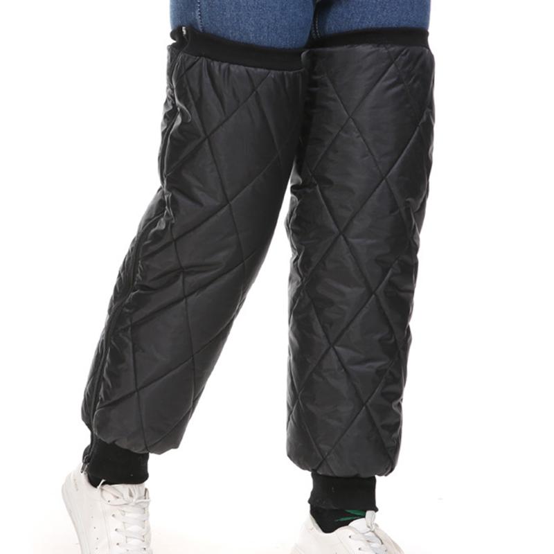 

NEW Warm Knee Pads With Zipper Plus Velvet Thick Warm Waterproof Protective Gear Set For Electric Bikes Motorcycles, Black