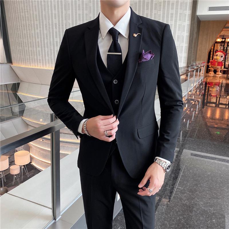 

Men' suit Korean business suit three piece jacket slim groom wedding dress1, See chart