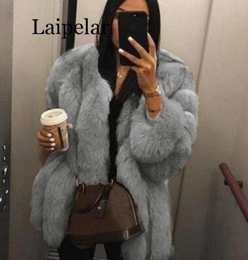 

Laipelar Europe and the United States winter warm casual sexy solid color round neck was thin cardigan long-sleeved plush fashio, 02