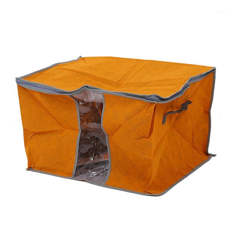 

New Orange Quilt Blanket Pillow Under Bed Storage Bag Box Container Non-woven Fabric1