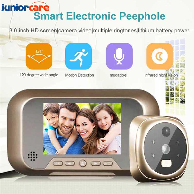 

Smart Electronic peephole Digital home Camera Doorbell Peephole Viewer video night vision 120 degree smart Outdoor Door Bell