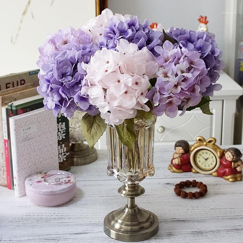 

5pcs High quality hydrangea Artificial flowers Wedding Diy Home decoration accessories vases decoration Christmas bouquet Gifts1