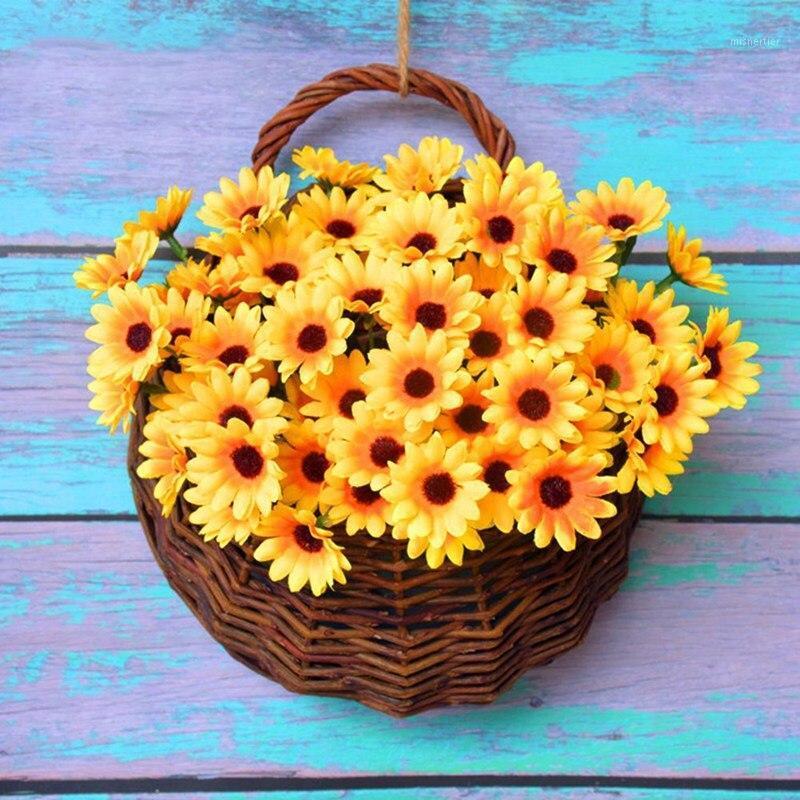 

24 Heads /Bunch Paper Artificial Sunflower Flower Bouquet Handmade For Wedding DIY Wreath Scrapbooking Craft Fake Flowers1