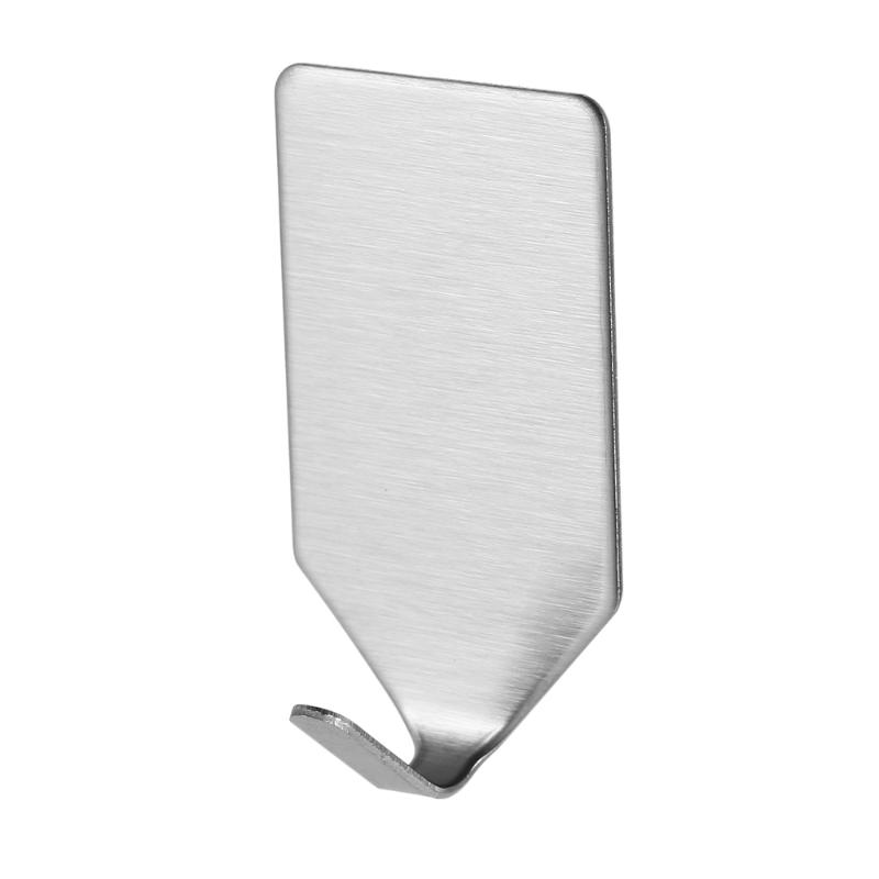 

8pcs Adhesive Stainless Steel Hooks Hats Bag Key Hooks Strong Wall Hanger with Stickers for Kitchen Bathroom Office Sitting Room