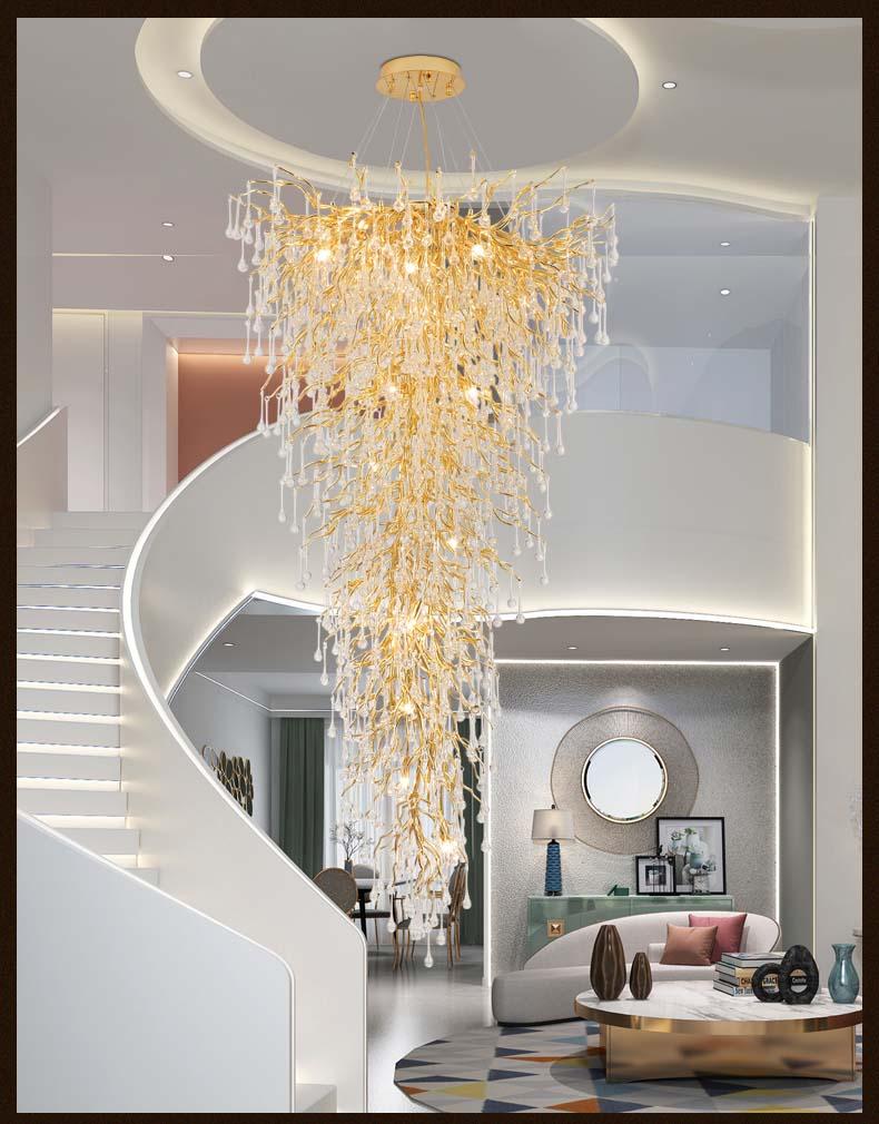 

Modern Luxury Crystal Chandelier Romantic Aluminum Chandeliers Lights Fixture Special for k.seitz