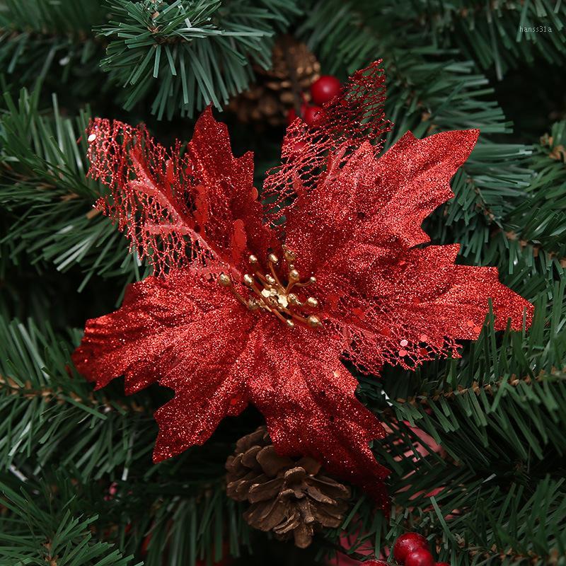 

5PCS Artificial Flowers Christmas Decorations for Home Christmas Tree Ornaments Xmas Tree New Year Decor Navidad 20181