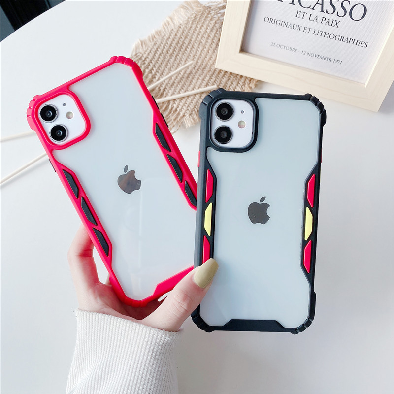 

Wholesale DHL Anti collision acrylic cover for iPhone 12 Mini 12Pro Max 11 Pro x XS Max XR 7 8 plus
