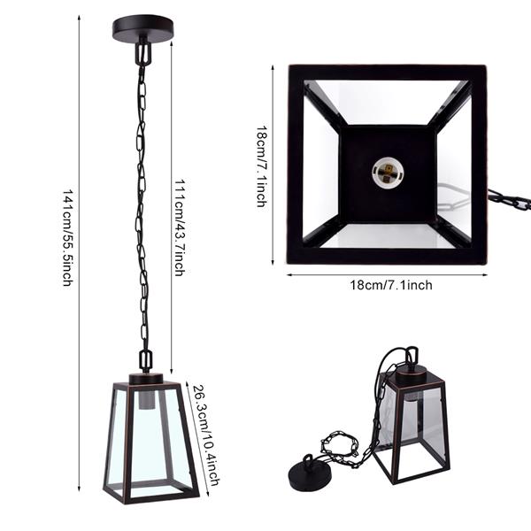 

Pendant Lamps Indoor Lighting American Iron Glass Chandelier E26 for living room kitchen dining room