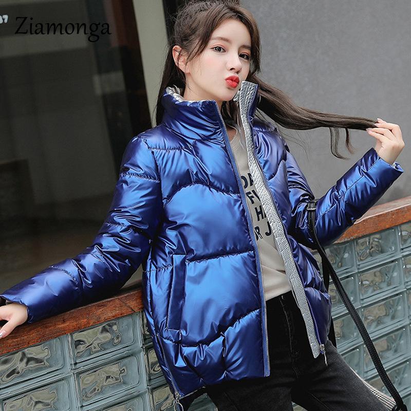 

Autumn 2021 PU Leather Down Parkas Women Fashion High Imitation Leather Coats Women Elegant Thick Cotton Jackets Female Ladies, Black