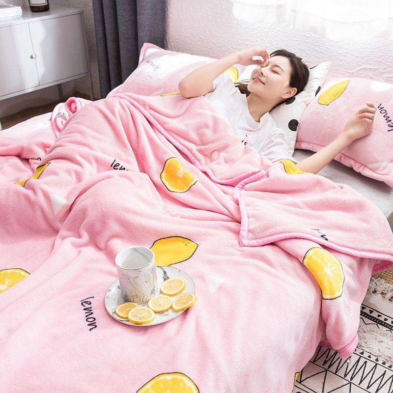 

BBSET 2020 Life Blanket Winter Quilt Coral Fleece Blanket Sheet Single Piece Napping Oversized Weighted