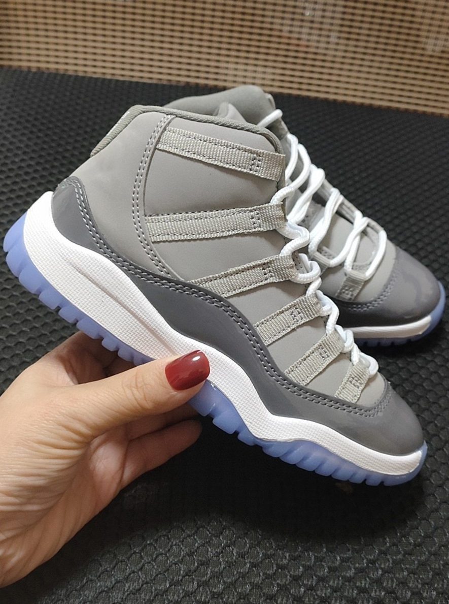 

2022 Bred XI 11S Cool Grey Kids Shoes Gym Red Infan &Children toddler Gamma Blue Concord 11 trainers boy girl sneakers Space Jam 28-35, As photo 4