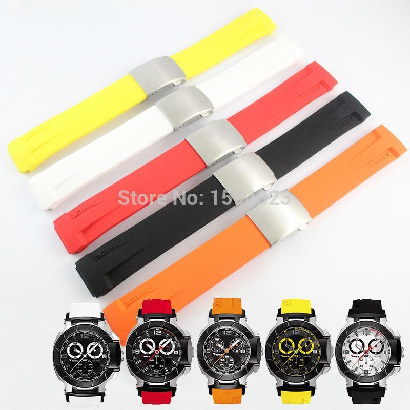 

T-RRCE Expert Black Silicone rubber Strap T048 Watch band for T048417A 21mm1