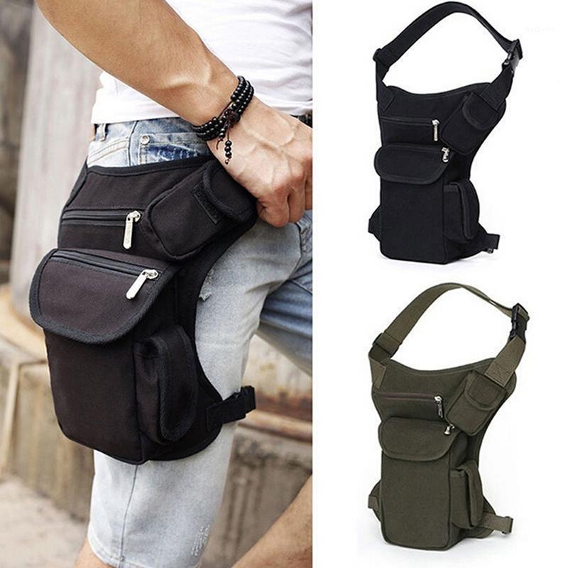 

Canvas Waist Thigh Drop Leg Bag Tactical Motorcycle Riding Hip Fanny Pack 1pcs1, Black