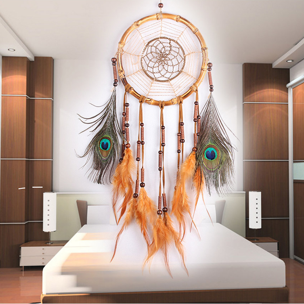 

New Dreamcatcher Wind Chimes with Feather Dream Catcher Wall Hanging Decoration Pendant Home Decor Ornament Gift
