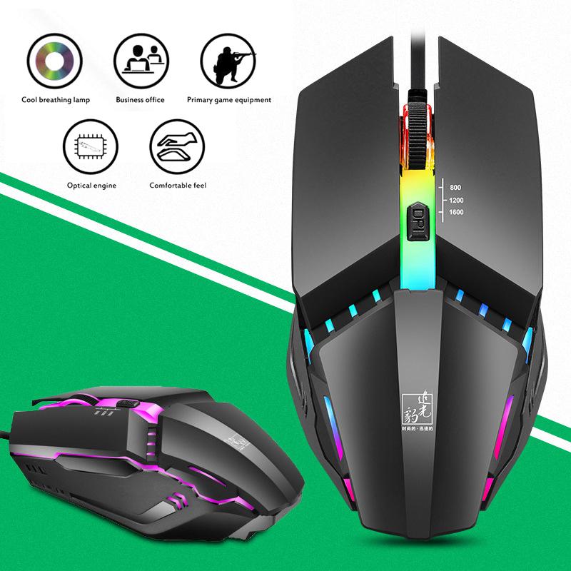 

Universal Optical Wired Gaming Mouse Ergonomical Design High Sensitivity 1600DPI Fashion Colorful Backlight Gamer Mice Wholesale