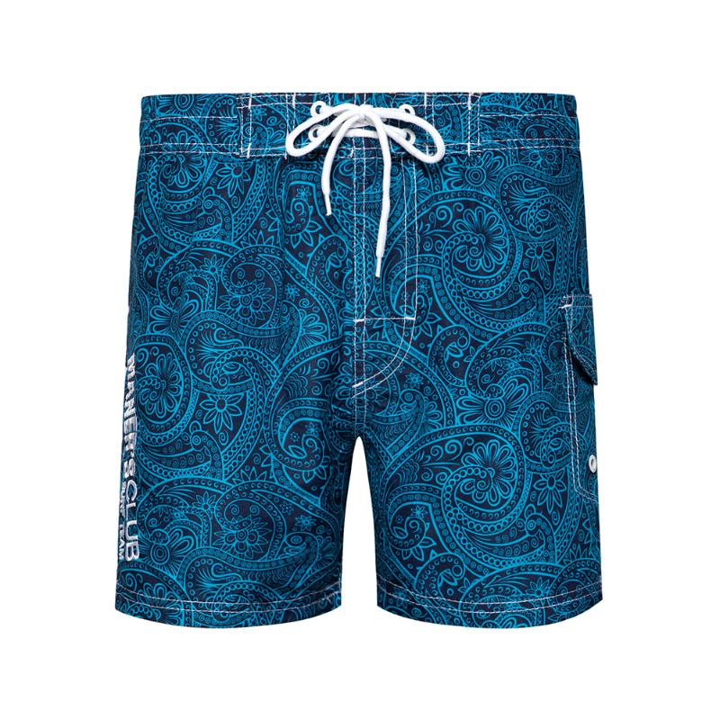 

2020 Summer New Mens Beach Pants Contrast Color Shorts Simple Embroidery Drawstring Lace Casual Beach Male Pants US/EURO Size, Blue