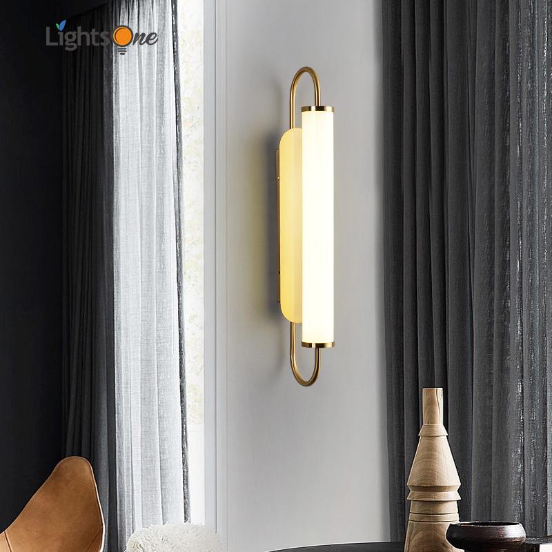 

Light luxury living room TV background wall lights simple creative aisle bedroom bedside wall lamp