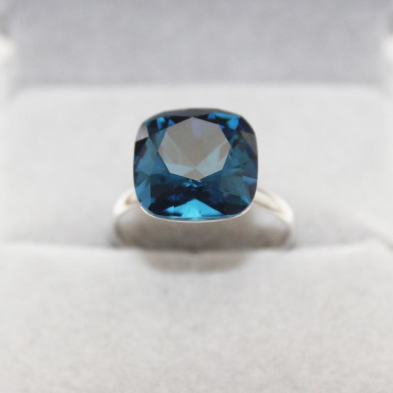 

11.11 Sale New Fashion High Quality Jewelery Made with Austria Crystal Square Design Adjustable Rings for Women Best Bijoux Gift