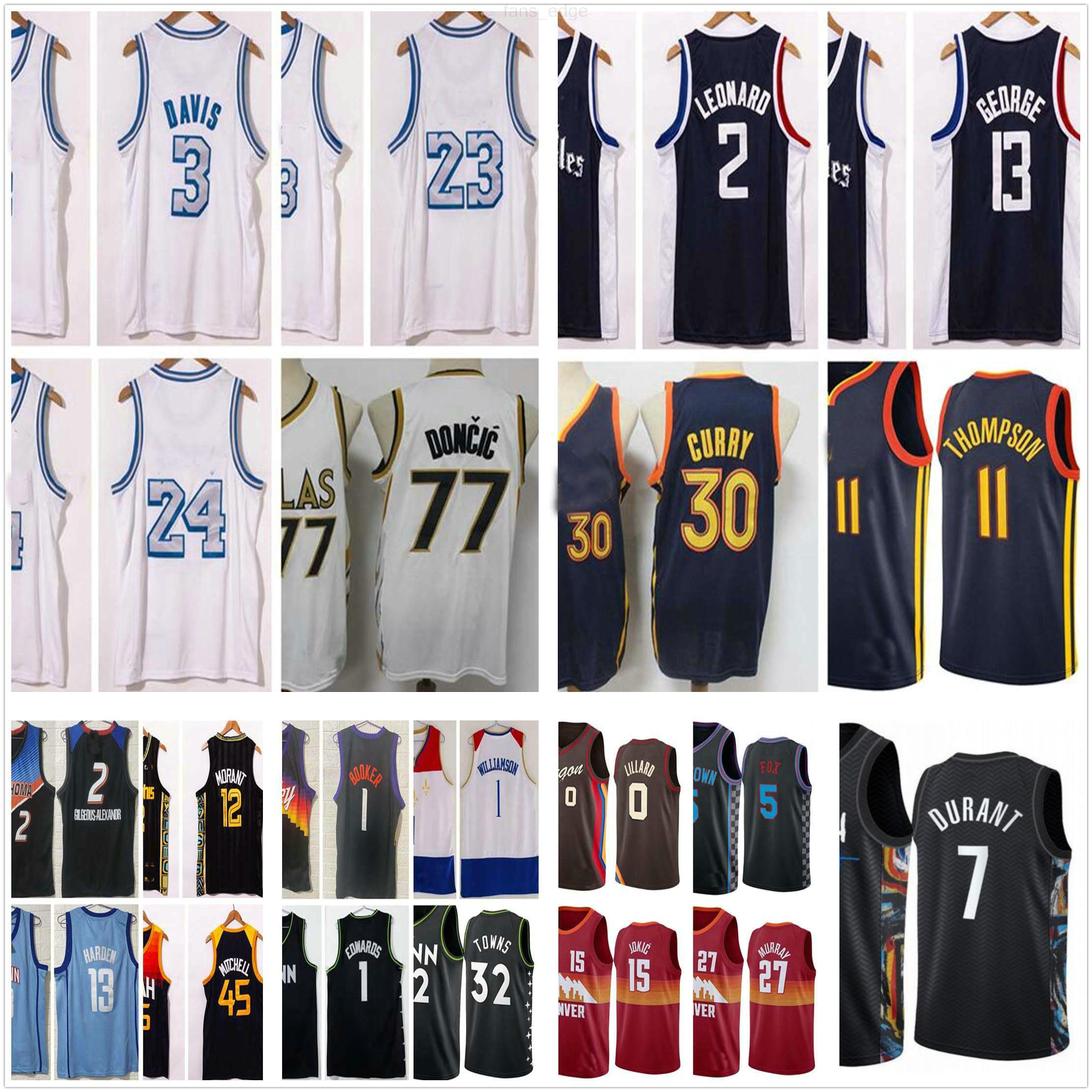 

NCAA 2021 City Kawhi 2 Leonard Anthony 3 Davis Paul 13 George 23 King With Name Stephen 30 Harden Curry Zion 1 Williamson Basketball Jerseys, Tell us which one
