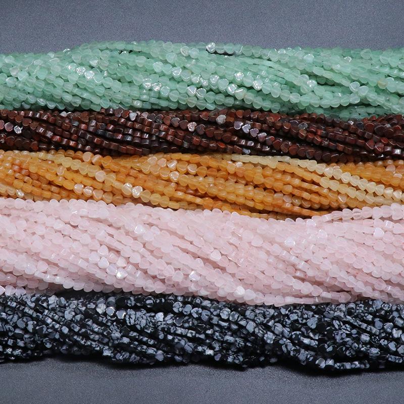 

Other 4-5MM Heart Shape Natural Stone Beads Small Loose Jewelry Making Bracelets Necklace