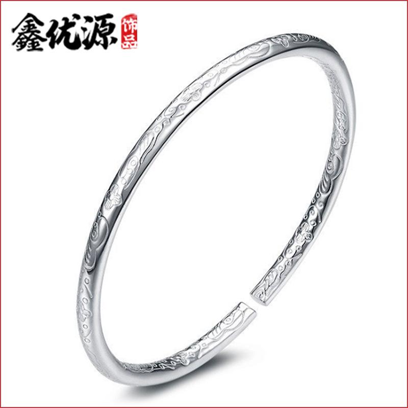 

YKD58 Bohemian bracelet with printed line bracelet for women's silver plated