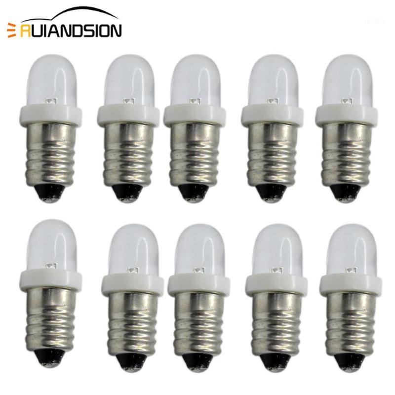 

10X E10 led bulb lights 0.1W Dc 3V 6V 12V Indicator white Car Interior Light Auto instrument torch moto bulbs lamp1, As pic