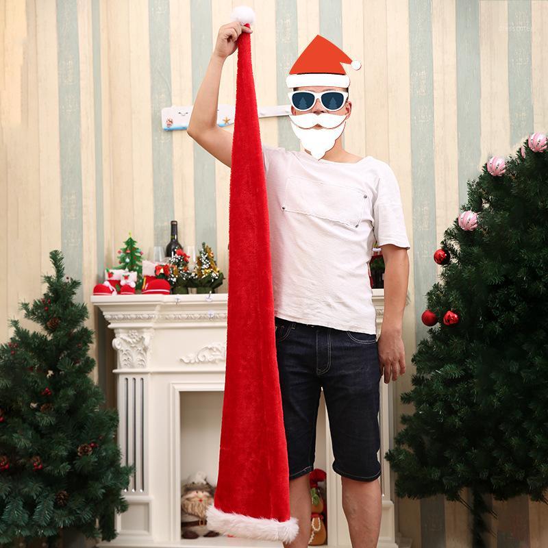 

Extra long Christmas Hat New Year Party Gift Parent-child Santa Hat Kids Adult Plush Christmas Hats props1