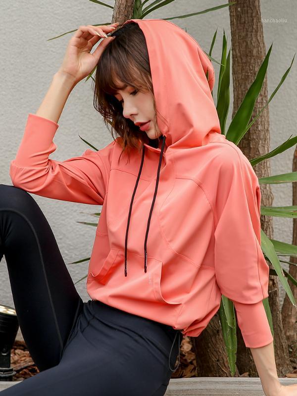 

Sports jacket women loose casual ultra-thin sunscreen shirt summer running long-sleeved fitness yoga clothing tops1, Orange