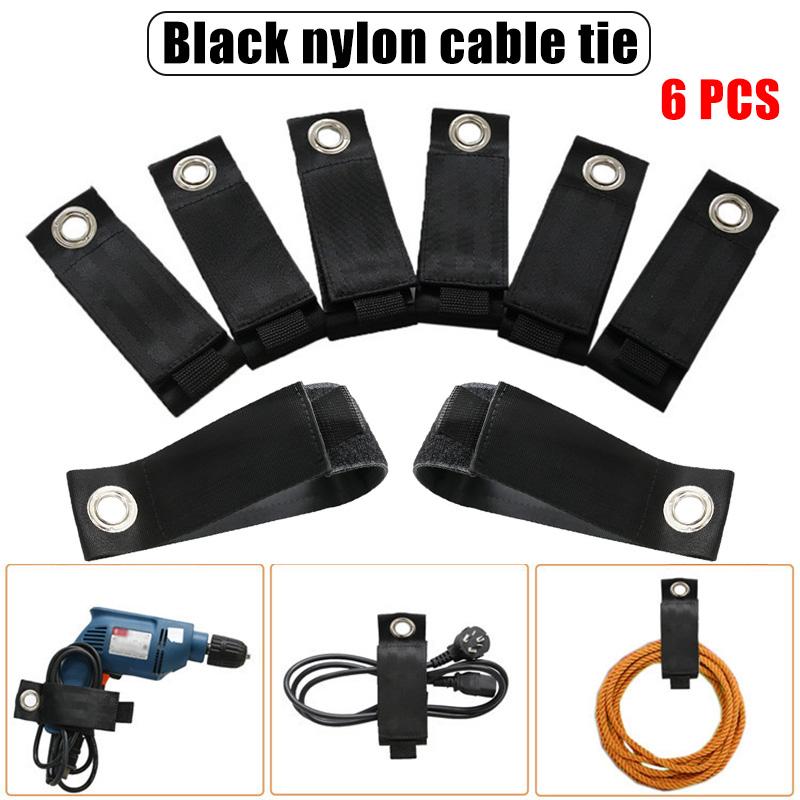 

Heavy-Duty Hook 6pcs Extension Cord Holder Organizer and Loop Storage Strap Cable Hose Rope Wrap and Hanger 2020ing
