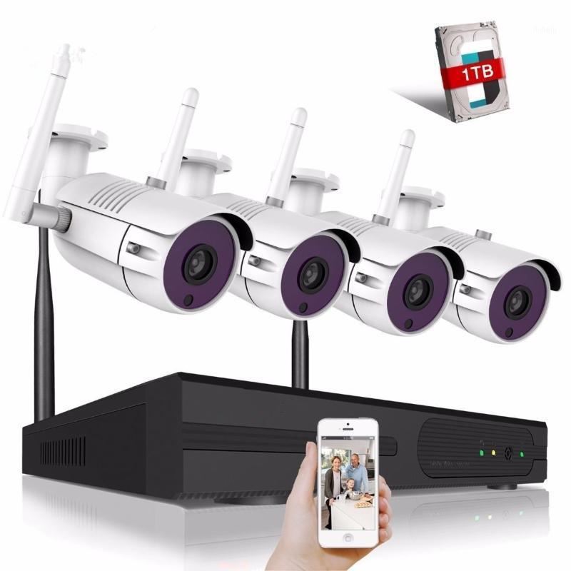 

4CH Wireless CCTV System 720P HD NVR kit Waterproof Outdoor IR Night IP Camera wifi Camera Security System Surveillance Kits1