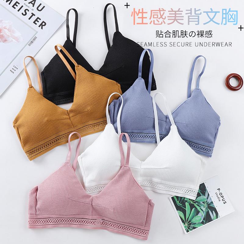 

Linbaiway French Bra Bralette Women 3/4 Triangle Cup Underwear Lingerie Sexy Wire Free Padded Intimates Brassiere for Female, 06