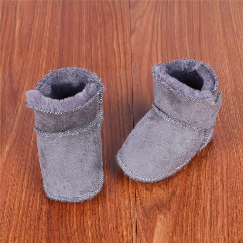 

Winter Newborn Baby Boots First Walkers Boys Girls Shoes Warm Prewalkers Cotton Soft Non-slip Sole Booties Boot Babies Shoes, As photo