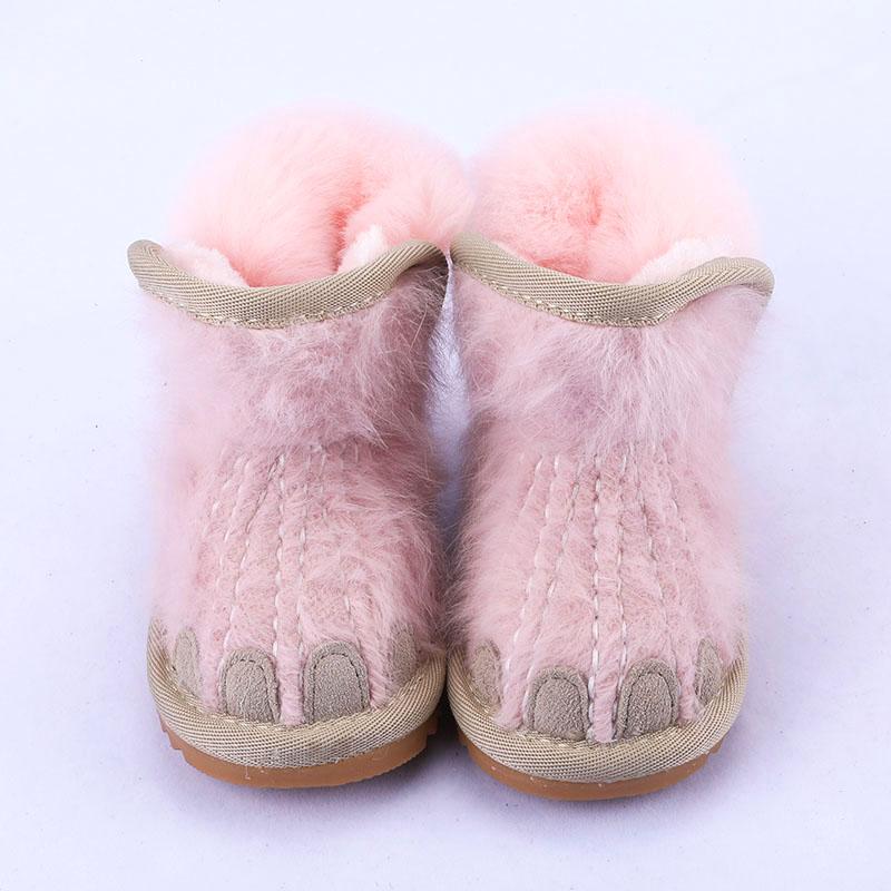 

Ezeleven cute design plush inner girls' boys' baby winter snow boots, Black