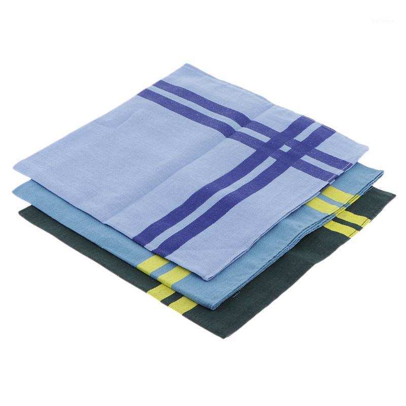 

3pcs Mens Plaid Handkerchief Cotton Official Costumes Square Decorative Grid Hanky1