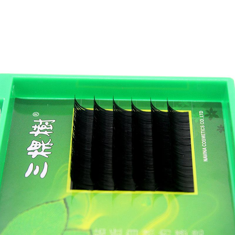 

Navina Quality Silk Eyelash Extension Natural Soft Individual Grafting Mink Eyelashes C/D Curl Makeup False Lashes Fake Cilias