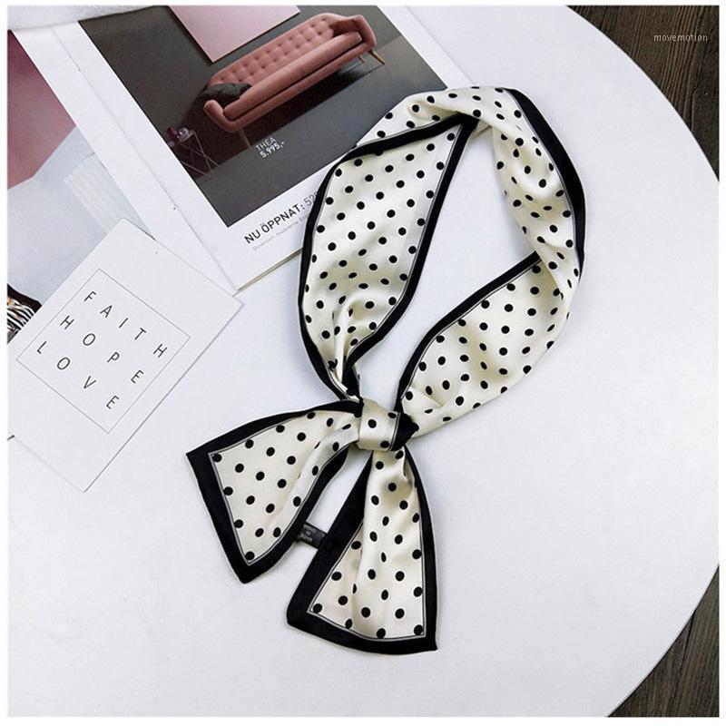 

Elegant Floral Silk Long Scarf Hair Tie Band Small Women Neckerchief Head Bufandas Invierno Mujer1