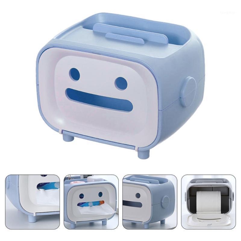 

1pc Multifunctional Desktop Tissue Storage Box Durable Multifunctional Desktop Organizer Napkin Box1