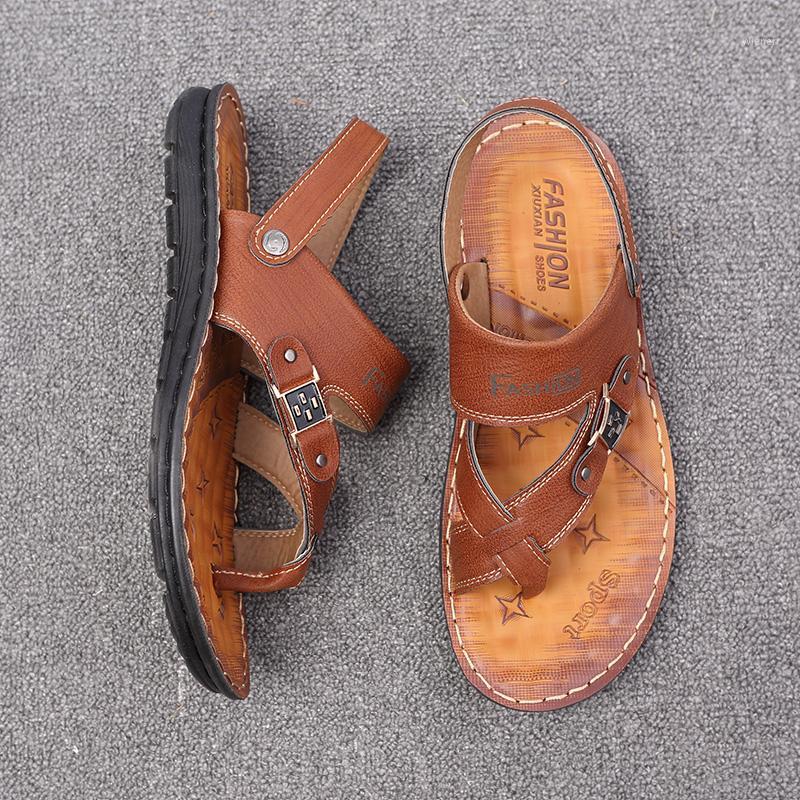 

summer para verano masculino sandals-men sandale erkek sandel for deportivas cuero hombre beach rasteira sandal uomo de cuir da1, Yellow