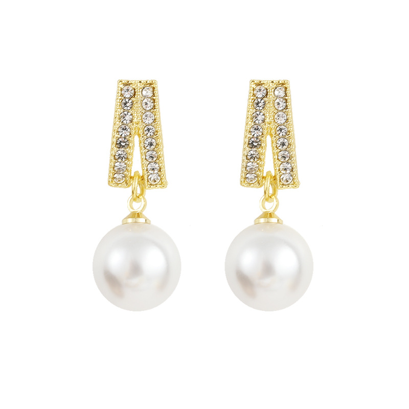 

S925 Silver Needle, Pearl, Diamond, Simple, Small and Exquisite Stud Earrings
