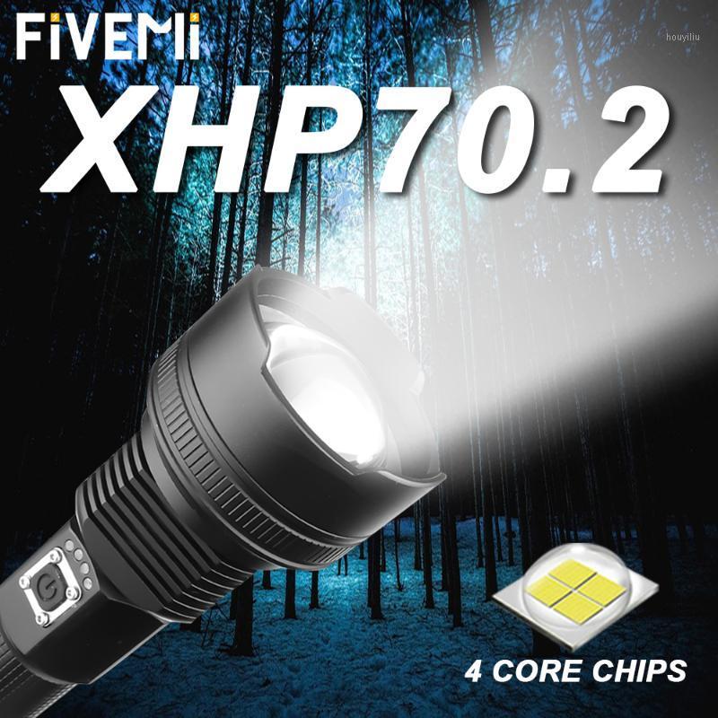 

Powerful LED With XHP 70.2 Lamp bead Zoomable 3 lighting modes LED Torch USB Rechargeable for camping hunting lamp1