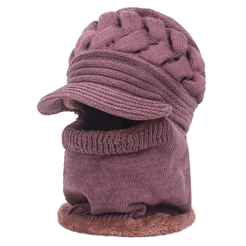 

Women Anti-fog Hats Winter Beanies Velvet Thick Bib Mask Skullies Beanie Hat Dustproof Hats Female Warm Knitted Wool Cap #YJ