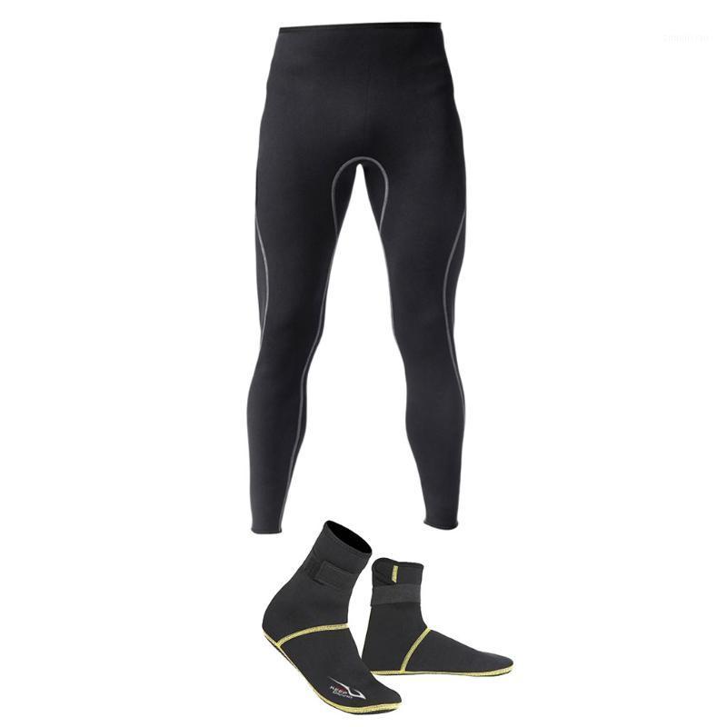 

MagiDeal Men Neoprene Wetsuit Trousers Surf Scuba Diving Pants and Socks Snorkeling Leggings Trousers1