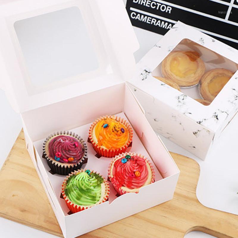 

5Pcs Kraft Paper Cupcake Packing Box with Window Cardboard Cake Muffin Cookies Candy Dragees Box Wedding Party Birthday Favors1