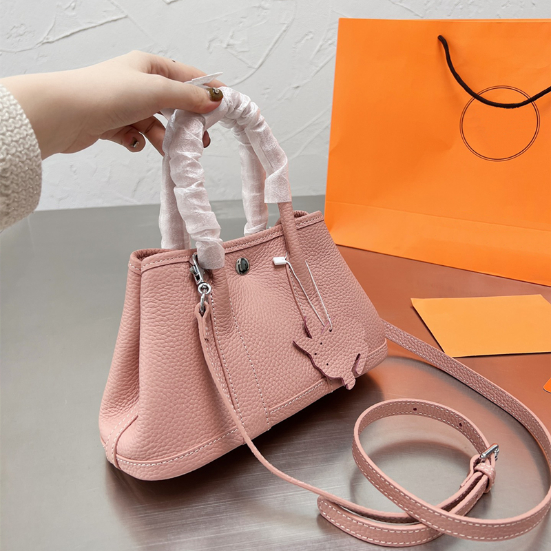 

Women Tote Bag Berkin Handbag Luxury Designer Shoulder Purse Full-Grain Litchi Pattern Cowhide Genuine Leather Messenger Shopping Crossbody Bags, Black