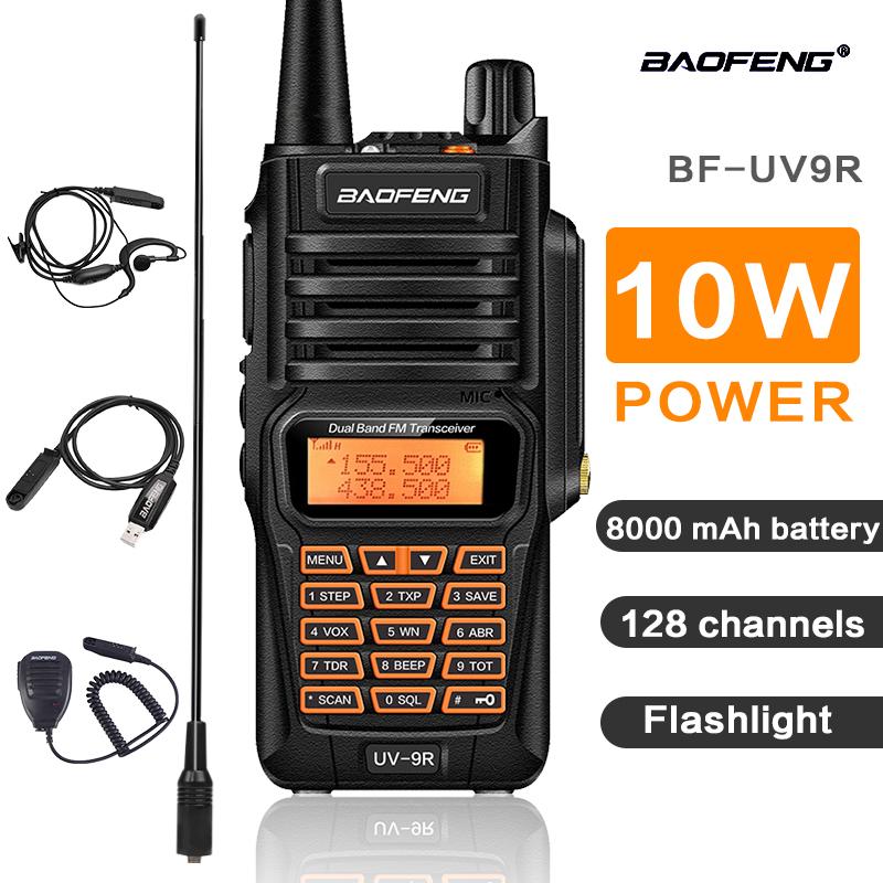 

Baofeng UV-9R Handheld Walkie Talkie 8W UHF VHF UV Dual Band IP67 Waterproof Two Way Radio Interphone Transceiver