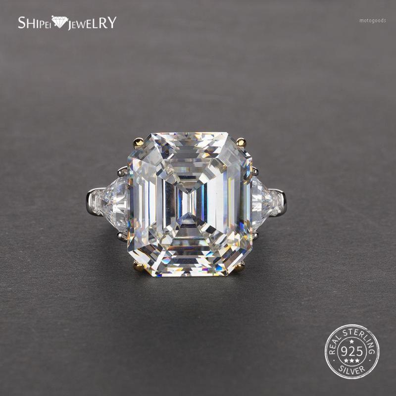 

Shipei Asscher Cut cubic zirconia Ring White Gold for Women Men 100% 925 Sterling Silver cubic zirconia Ring Engagement Wedding Coctail1