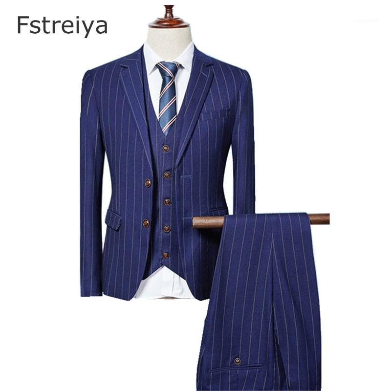 

Custom made mens striated suit with pants for wedding customized groom clothes coustume homme slim fit suits tailored 3 pieces1, Black 3 pieces